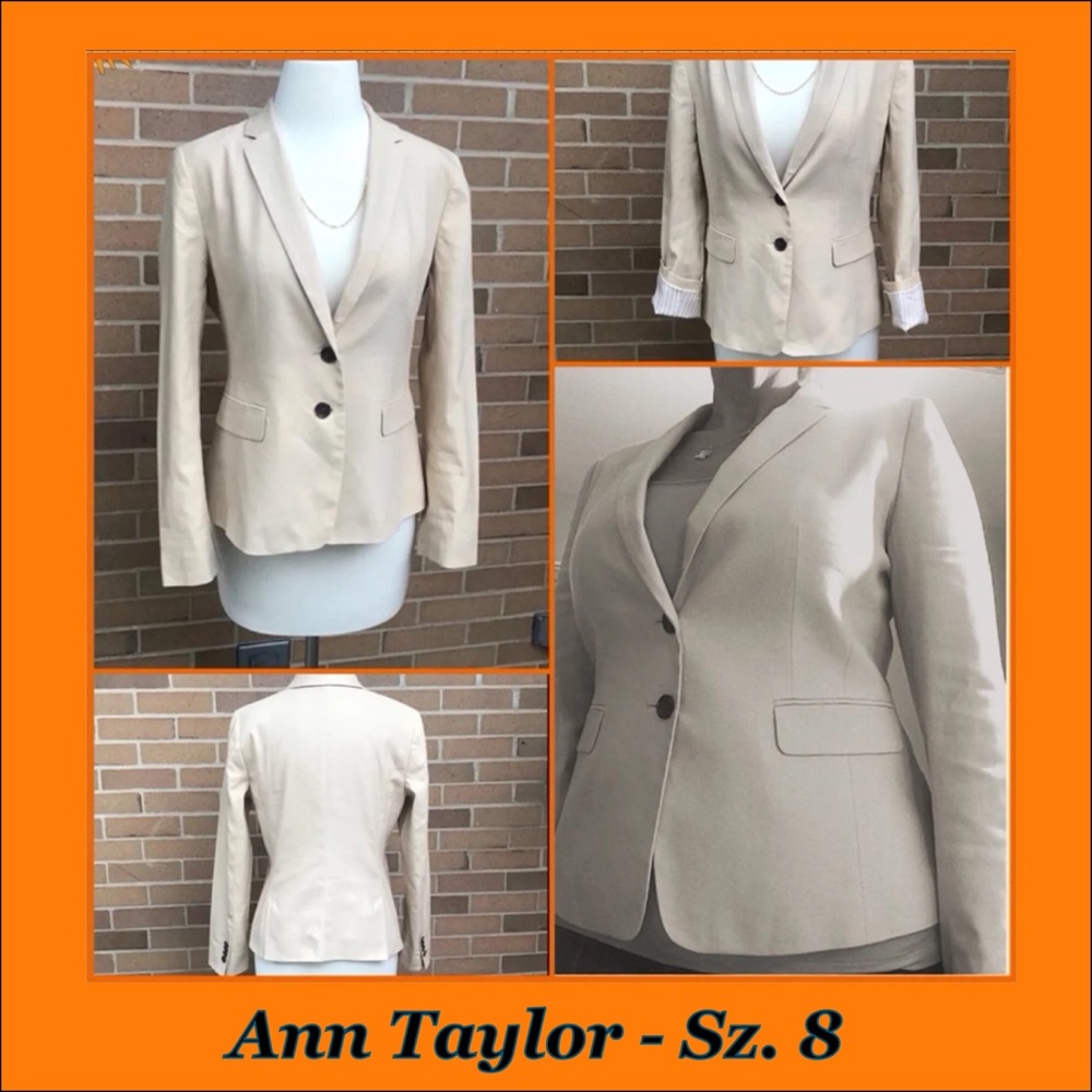 Ann Taylor Linen Blend Jacket - Sz. 8P